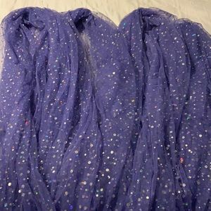 4 Purple sparkle curtain panels
